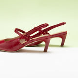 Pointed Toe Print Slingbacks (Helen)(EU)
