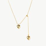 Double Heart Pendent Necklace