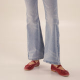 Almond-Toe Ballet Velvet Flats (Liora)