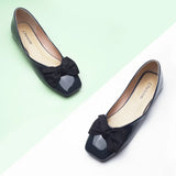 Patent/Print Bow Ballerina Flats (Eva)(SALE)