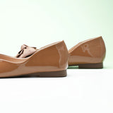 Patent/Print Bow Ballerina Flats (Eva)(SALE)