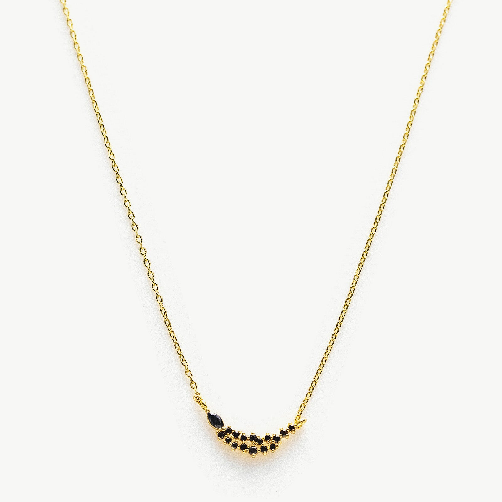 Striking Black Crystal Pendant Necklace for a Bold Statemen