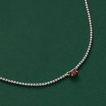 Emerald Rectangle Dewdrop Pendant, a sleek and radiant addition to your jewelry collection, showcasing an emerald rectangle dewdrop on a delicate chain, adding a touch of sophistication to your look