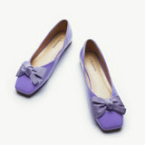 Patent/Print Bow Ballerina Flats (Eva)(SALE)