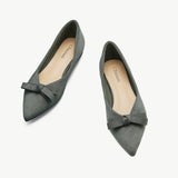 Bowknot Suede Flats (Aida)(SALE)
