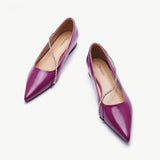 Crystal Chain Pointed Toe Flats (Aida) (SALE)