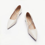 Crystal Chain Pointed Toe Flats (Aida) (SALE)