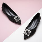 Embellished Tweed Flats with a touch of sparkle, ideal for making a stylish statement