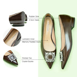 Crystal Buckle Flats (Aida)(SALE)