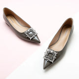 Crystal Buckle Flats (Aida)(SALE)