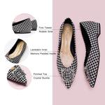 Houndstooth Tweed Flats, perfect for adding a touch of professionalism to your attire