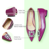 Crystal Buckle Flats (Aida)(SALE)