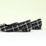Crystal Buckle Tweed Flats (Aida)(SALE)