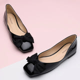 Patent/Print Bow Ballerina Flats (Eva)(SALE)
