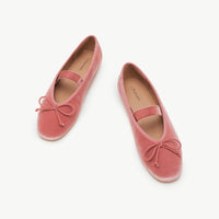 Almond-Toe Ballet Velvet Flats (Liora)