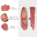 Almond-Toe Ballet Velvet Flats (Liora)