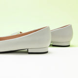 Metal Buckle Pointed Toe Flats (Aida)(SALE)