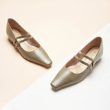 Double-Strap Block Heel (Alva)(SALE)