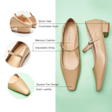 Single Strap Block Heel Mary Janes (Alva)(SALE)
