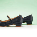 Single Strap Block Heel Mary Janes (Alva)(SALE)