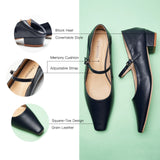 Single Strap Block Heel Mary Janes (Alva)(SALE)