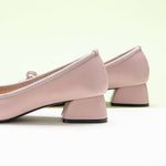 Elegant Pink Bowknot Low Heels Shoes