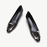 Metal Buckle Low Heel (Lucia) (SALE)