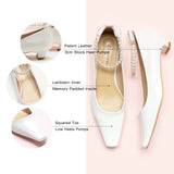 Ankle Pearl Chain Low Heel (Lucia) (SALE)