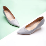 Pointed Toe Kitten Heel Pumps (Anna)(SALE)