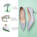 Pointed Toe Kitten Heel Pumps (Anna)(SALE)