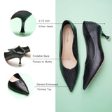 Pointed Toe Kitten Heel Pumps (Anna)(SALE)
