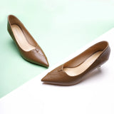 Pointed Toe Kitten Heel Pumps (Anna)(SALE)