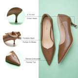 Pointed Toe Kitten Heel Pumps (Anna)(SALE)