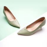 Pointed Toe Kitten Heel Pumps (Anna)(SALE)