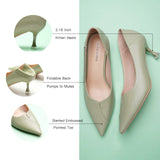 Pointed Toe Kitten Heel Pumps (Anna)(SALE)
