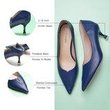 Pointed Toe Kitten Heel Pumps (Anna)(SALE)