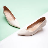Pointed Toe Kitten Heel Pumps (Anna)(SALE)