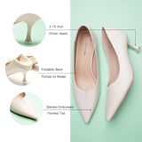 Pointed Toe Kitten Heel Pumps (Anna)(SALE)