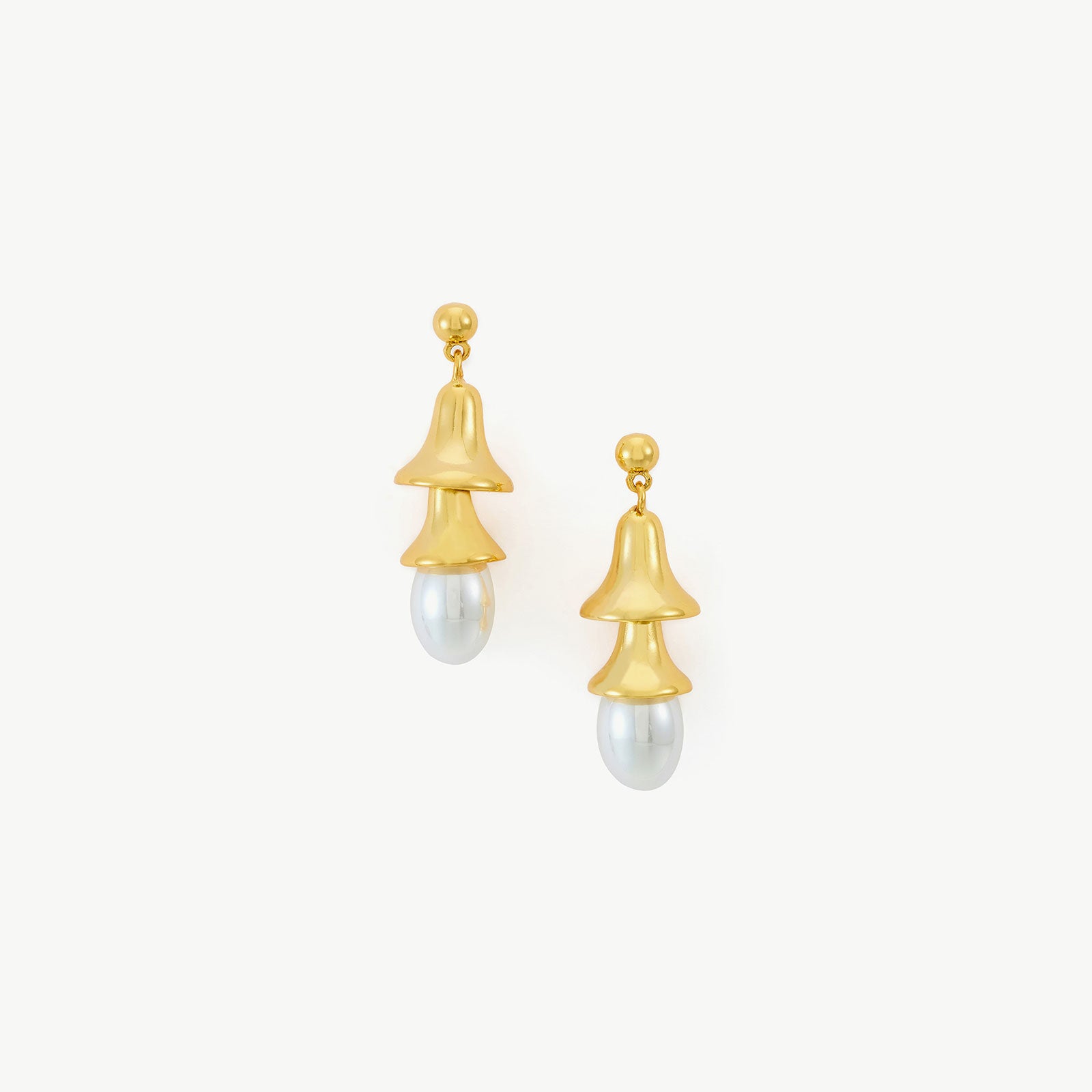 Pearl Drop Earrings in Gold, exuding timeless elegance with lustrous pearls and gold accents, these earrings add a touch of sophistication and grace to your ear ensemble.