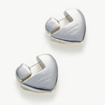 Silver Heart Hoop Earrings, a modern and romantic accessory that effortlessly elevates your style with a touch of silver sophistication