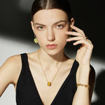 Golden Passion Glow: Shining Heart Hoop Earrings in Yellow, a passionate accessory with glowing heart shapes, perfect for expressing your vibrant and cheerful style