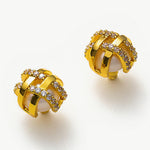 Coiled Stud Earrings featuring lustrous pearls, a graceful and elegant accessory for any occasion