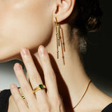 Crystal Double Drop Earrings