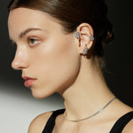 Ethereal Feather Design: Intricate Feather Ear Climbers, delicately crafted to add a touch of whimsy and elegance to your ear