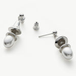 Pearl Drop Earrings in Silver with chic silver drops, these earrings bring a touch of modern flair to your style, making them a fashionable and eye-catching choice for any occasion.