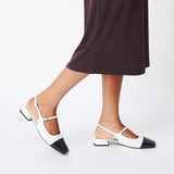Square-Toe Slingback Flats (Felicia)