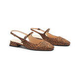 Square-Toe Sleek Slingback Flats (Felicia)