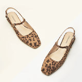 Square-Toe Sleek Slingback Flats (Felicia)
