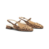 Square-Toe Sleek Slingback Flats (Felicia)