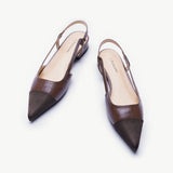 Cap-Toe Prints Slingback Flats (Freya))(SALE)